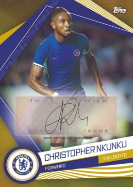 2023-24 TOPPS Chelsea FC Official Fan Set Soccer Cards - Base Autograph Christopher Nkunku