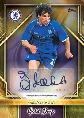 2023-24 TOPPS Chelsea FC Official Team Set Soccer - Gold Drip Autograph Gianfranco Zola