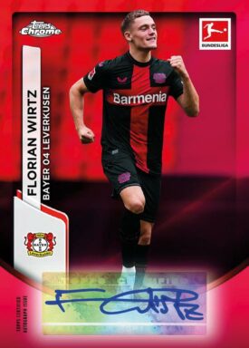 2023-24 TOPPS Chrome Bundesliga Soccer Cards - Base Autograph Florian Wirtz