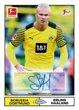2023-24 TOPPS Chrome Bundesliga Soccer Cards - Legendary Player Unicum Autograph Erling Haaland