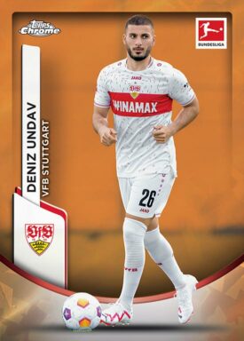 2023-24 TOPPS Chrome Sapphire Edition Bundesliga Soccer Cards - Base Parallel Deniz Undav