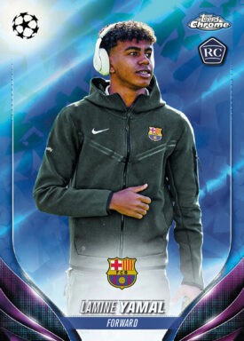 2023-24 TOPPS Chrome Sapphire Edition UEFA Club Competitions Soccer Cards - Base Image Variation Lamine Yamal