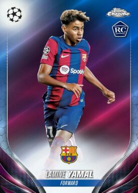 2023-24 TOPPS Chrome UEFA Club Competitions Soccer Cards - Base Card Lamine Yamal