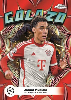 2023-24 TOPPS Chrome UEFA Club Competitions Soccer Cards - Golazo Insert Jamal Musiala