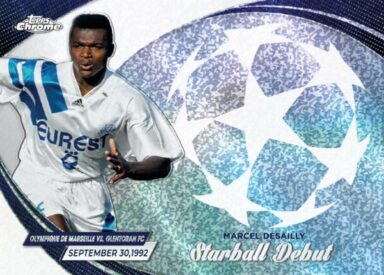 2023-24 TOPPS Chrome UEFA Club Competitions Soccer Cards - Starball Debut Insert Marcel Desailly