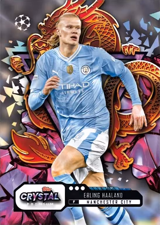 2023-24 TOPPS Crystal Premium UEFA Champions League Soccer Cards - 2023 24 topps crystal premium uefa champions league soccer cards base red dragon image variation haaland