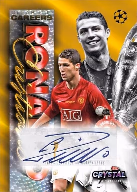 2023-24 TOPPS Crystal Premium UEFA Champions League Soccer Cards - 2023 24 topps crystal premium uefa champions league soccer cards clear cut careers autograph ronaldo