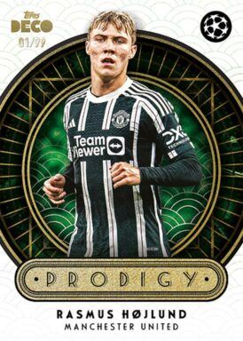 2023-24 TOPPS Deco UEFA Club Competitions Soccer Cards - Prodigy Insert Rasmus Hojlund