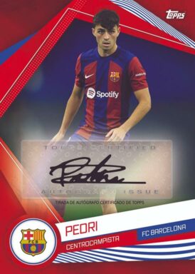 2023-24 TOPPS FC Barcelona Official Fan Set Soccer Cards - Base Autograph Pedri