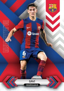 2023-24 TOPPS FC Barcelona Official Team Set Soccer Cards - Blaugrana Insert Gavi