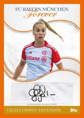 2023-24 TOPPS FC Bayern München Forever Soccer Cards - Champion's Mentality - Women Autograph Giulia Gwinn