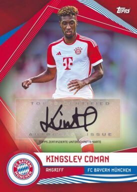 2023-24 TOPPS FC Bayern München Official Fan Set Soccer Cards - Base Autograph Kingsley Coman