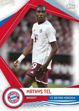 2023-24 TOPPS FC Bayern München Official Fan Set Soccer Cards - Base Card Mathys Tel