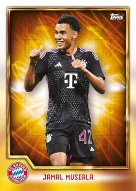2023-24 TOPPS FC Bayern München Official Fan Set Soccer Cards - Golden Future Insert Jamal Musiala