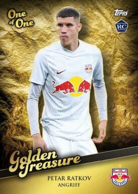 2023-24 TOPPS FC Red Bull Salzburg Official Fan Set Soccer Cards - Golden Treasure Insert Petar Ratkov