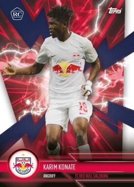2023-24 TOPPS FC Red Bull Salzburg Official Fan Set Soccer Cards - Super Electric Insert Karim Konate