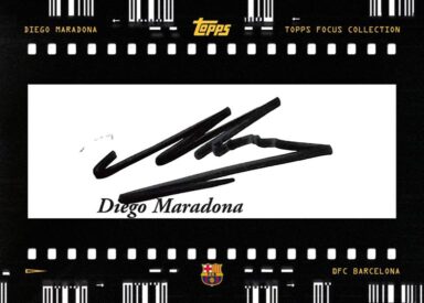 2023-24 TOPPS Focus FC Barcelona Soccer Cards - Cutaway Signatures Diego Maradona