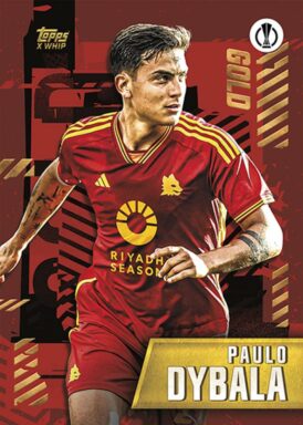 2023-24 TOPPS Gold UEFA Club Competitions Soccer Cards - Gold Insert Paulo Dybala