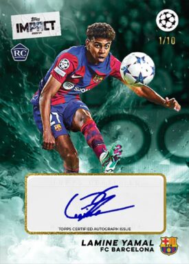 2023-24 TOPPS Impact UEFA Club Competitions Soccer Cards - Autograph Card Lamine Yamal