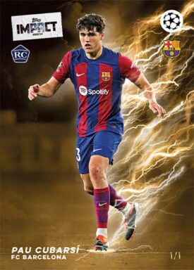 2023-24 TOPPS Impact UEFA Club Competitions Soccer Cards - Base Card Pau Cubarsi