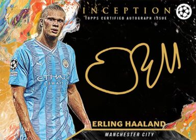 2023-24 TOPPS Inception UEFA Club Competitions Soccer Cards - Silver Signings On-Card Autograph Erling Haaland