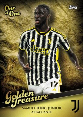 2023-24 TOPPS Juventus Official Fan Set Soccer Cards - Golden Treasure Insert Samuel Iling-Junior