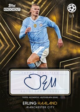 2023-24 TOPPS Knockout UEFA Champions League Soccer - Star Player Autograph Erling Haaland