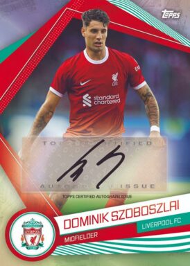 2023-24 TOPPS Liverpool FC Official Fan Set Soccer Cards - Base Autograph Dominik Szoboszlai