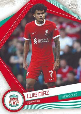 2023-24 TOPPS Liverpool FC Official Fan Set Soccer Cards - Base Card Luis Diaz