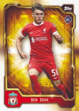 2023-24 TOPPS Liverpool FC Official Fan Set Soccer Cards - Golden Future Insert Ben Doak