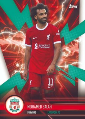 2023-24 TOPPS Liverpool FC Official Fan Set Soccer Cards - Super Electric Insert Mohamed Salah