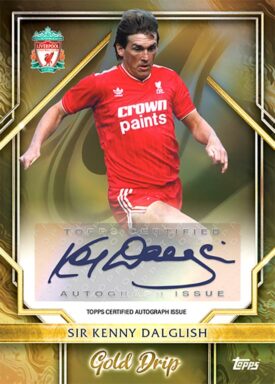2023-24 TOPPS Liverpool FC Official Team Set Soccer Cards - Gold Drip Autograph Sir Kenny Dalglish