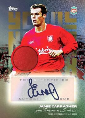 2023-24 TOPPS Liverpool FC Official Team Set Soccer Cards - You'll never walk alone Autograph Relic Jamie Carragher