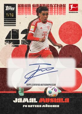 2023-24 TOPPS Platinum Bundesliga Lothar Matthäus Curated Set Soccer Cards - Neue Generation Autograph Jamal Musiala