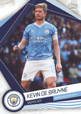 2023-24 TOPPS Manchester City FC Official Fan Set Soccer Cards - Base Card Kevin de Bruyne