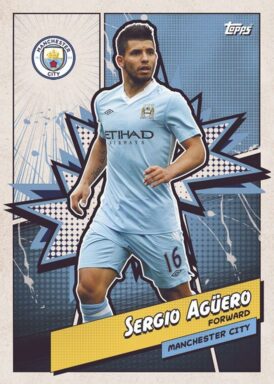 2023-24 TOPPS Manchester City FC Official Fan Set Soccer Cards - Heroes Insert Sergio Agüero