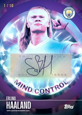 2023-24 TOPPS Manchester City FC Official Team Set Soccer Cards - Mind Control Autograph Erling Haaland