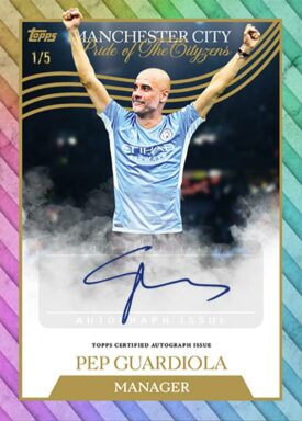 2023-24 TOPPS Manchester City Forever Soccer Cards - Pride of The Cityzens Autograph Pep Guardiola