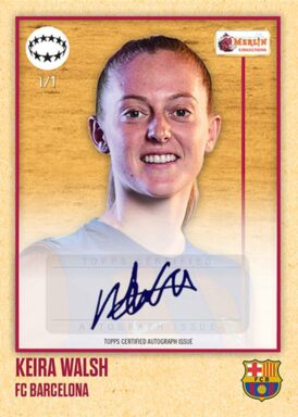 2023-24 TOPPS Merlin Heritage UEFA Club Competitions Soccer Cards - Base Autograph Keira Walsh