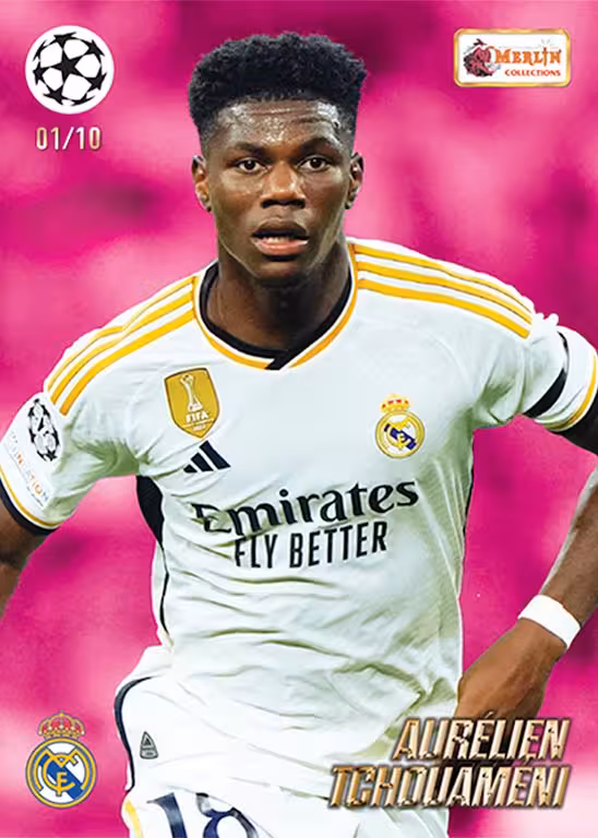 2023-24 TOPPS Merlin Heritage UEFA Club Competitions Soccer Cards - 2023 24 topps merlin heritage uefa club competitions soccer cards base card tchouameni