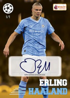 2023-24 TOPPS Merlin Heritage UEFA Club Competitions Soccer Cards - Dream Team Autograph Erling Haaland
