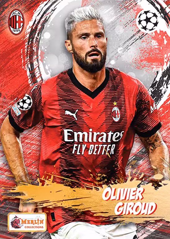 2023-24 TOPPS Merlin Heritage UEFA Club Competitions Soccer Cards - 2023 24 topps merlin heritage uefa club competitions soccer cards fan favourites insert giroud