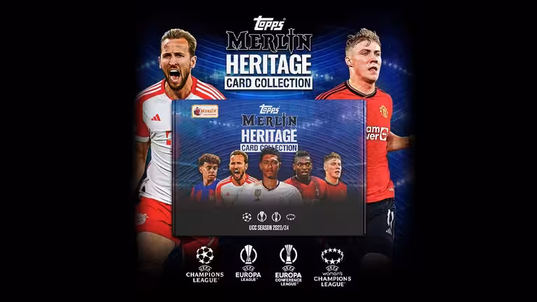 2023-24 TOPPS Merlin Heritage UEFA Club Competitions Soccer Cards - Header