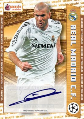 2023-24 TOPPS Merlin Heritage UEFA Club Competitions Soccer Cards - Legends Autographs Zinedine Zidane