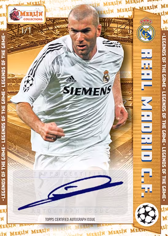2023-24 TOPPS Merlin Heritage UEFA Club Competitions Soccer Cards - 2023 24 topps merlin heritage uefa club competitions soccer cards legends autograph zidane