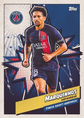 2023-24 TOPPS Paris Saint-Germain Official Fan Set Soccer Cards - Heroes Insert Marquinhos