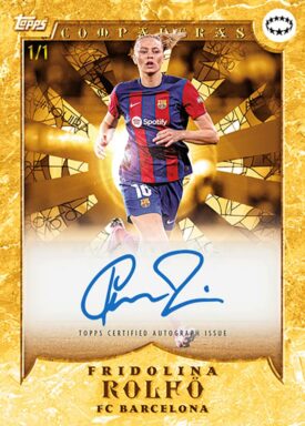 2023-24 TOPPS Platinum UEFA Women's Champions League Aitana Bonmati Curated Set Soccer Cards - Companeras Autograph Fridolina Rolfö