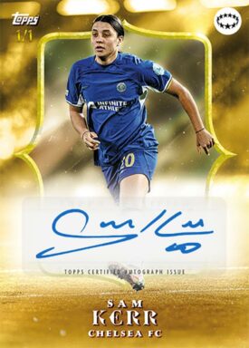 2023-24 TOPPS Platinum UEFA Women's Champions League Aitana Bonmati Curated Set Soccer Cards - Estrellas de la UWCL Autograph - Sam Kerr