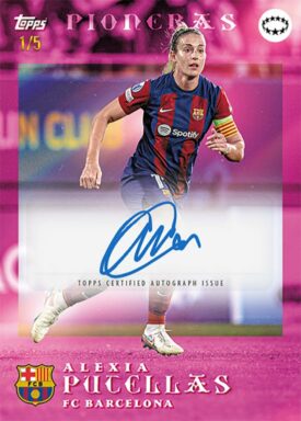 2023-24 TOPPS Platinum UEFA Women's Champions League Aitana Bonmati Curated Set Soccer Cards - Pioneras Autograph Alexia Putellas