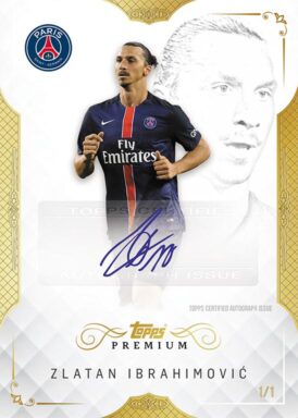 2023-24 TOPPS Premium Black & White Edition Paris Saint-Germain Soccer Cards - Premium Autograph Zlatan Ibrahimovic